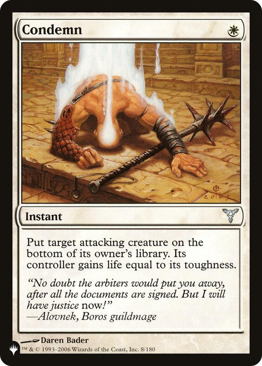 Image for Condemn (8/180) (LIST) - Magic: The Gathering