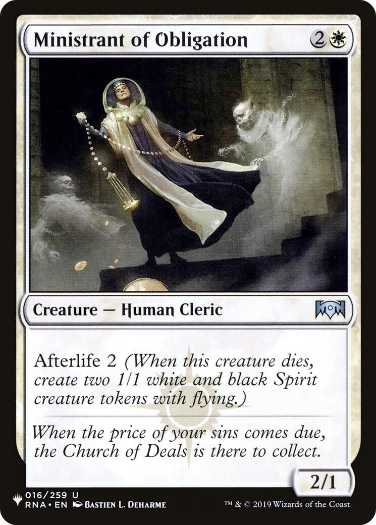 Image for Ministrant of Obligation (016/259) (LIST) - Magic: The Gathering