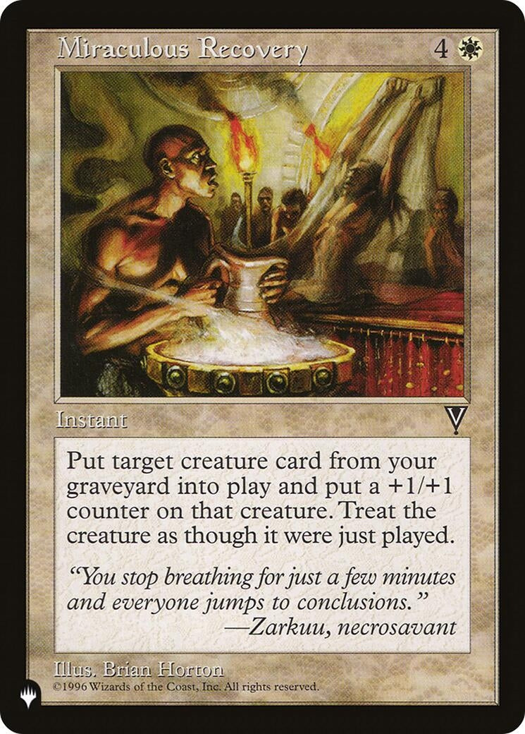 Image for Miraculous Recovery - Magic: The Gathering