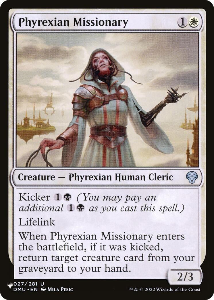 Image for Phyrexian Missionary (027/281) (LIST) - Magic: The Gathering