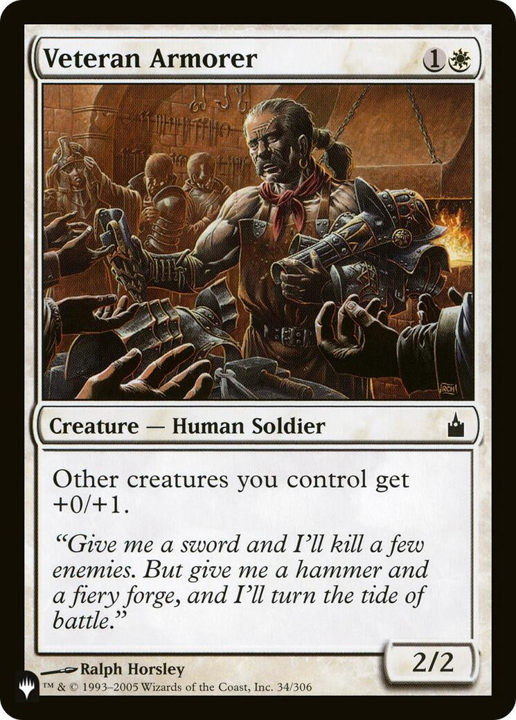 Image for Veteran Armorer (34/306) - Magic: The Gathering