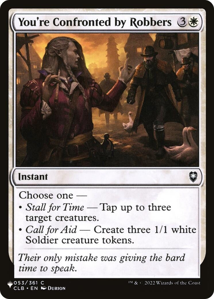 Image for You're Confronted by Robbers (053/361) - Magic: The Gathering