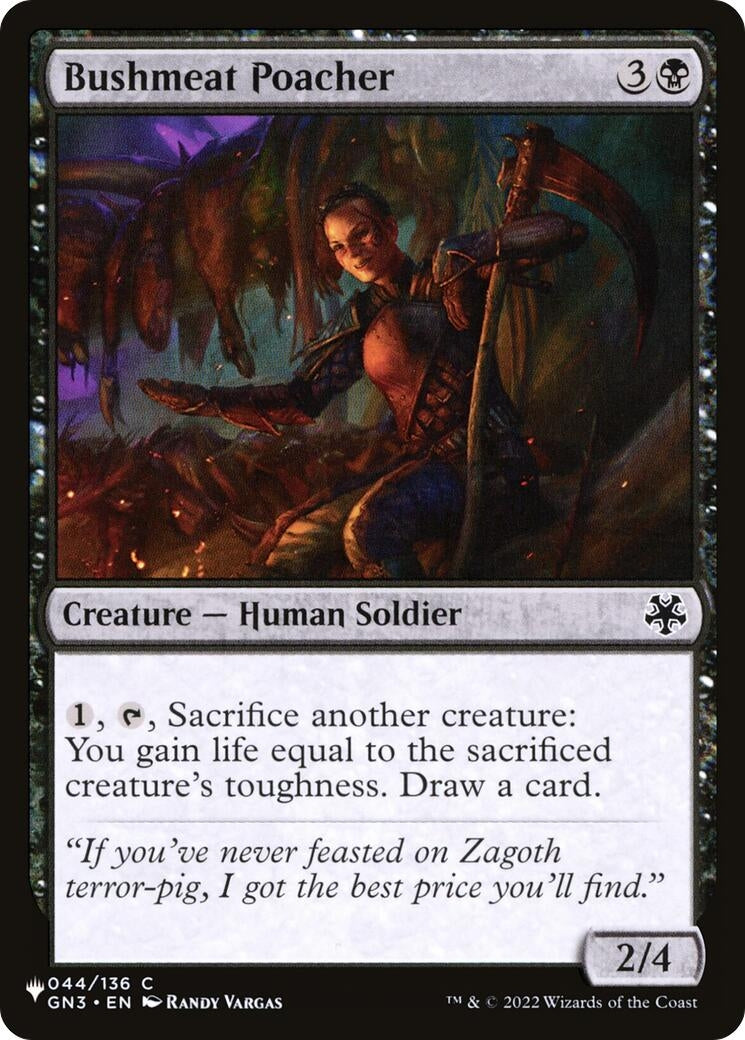 Image for Bushmeat Poacher (044/136) (LIST) - Magic: The Gathering