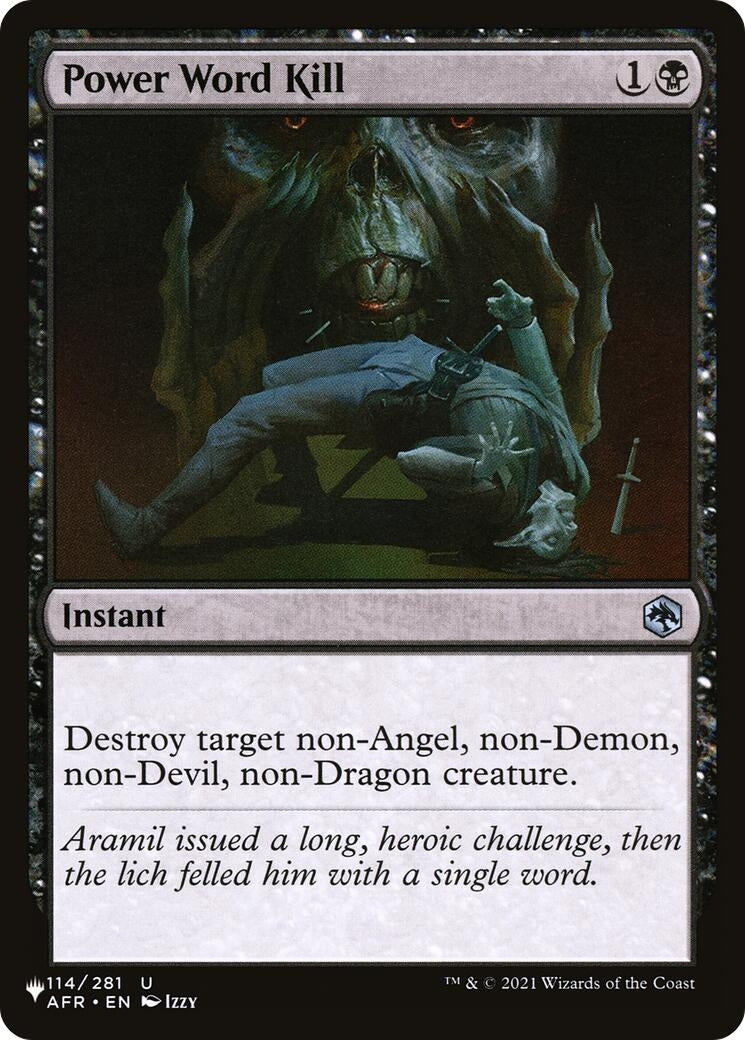 Image for Power Word Kill (114/281) - Magic: The Gathering