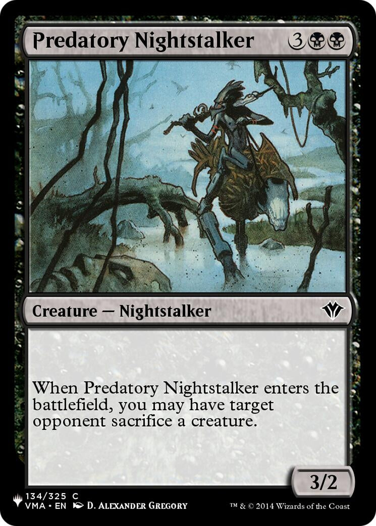 Image for Predatory Nightstalker (134/325) (LIST) - Magic: The Gathering
