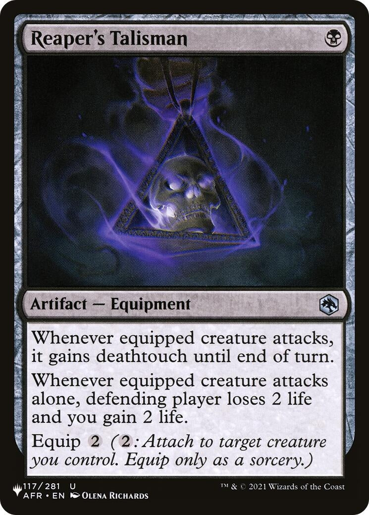 Image for Reaper's Talisman (117/281) - Magic: The Gathering