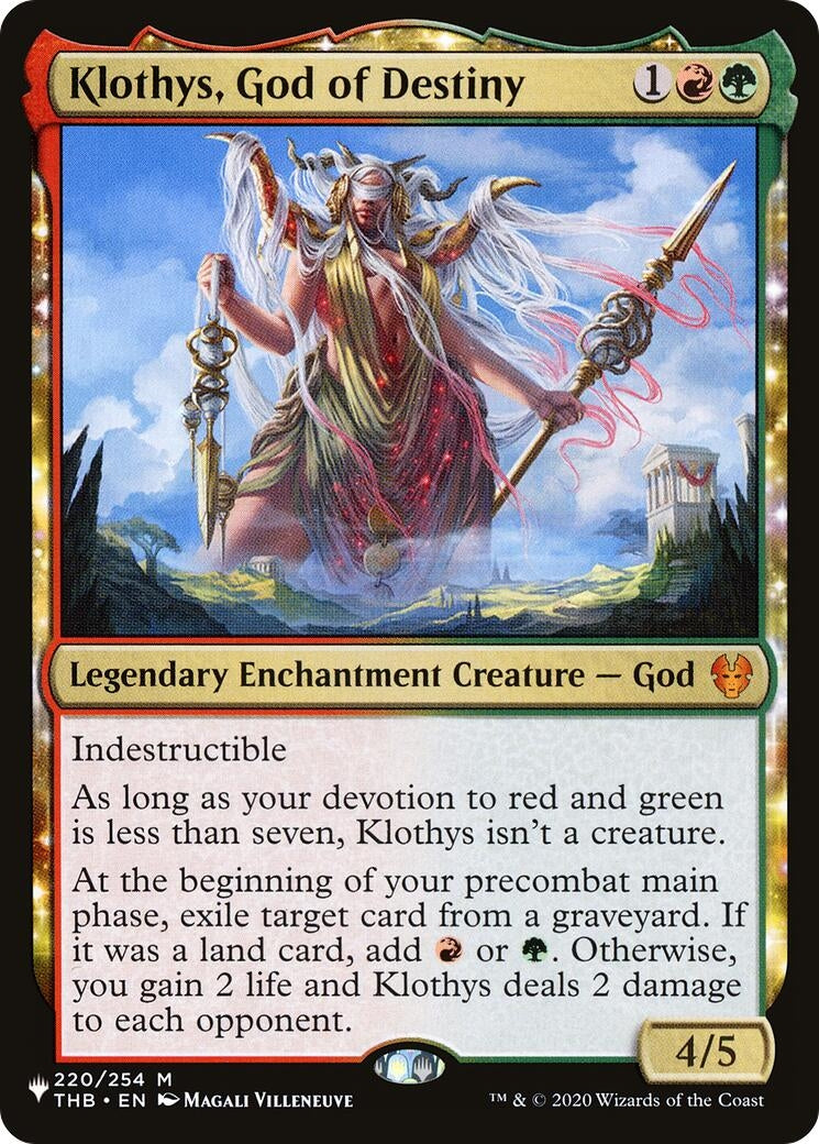 Image for Klothys, God of Destiny (220/254) (LIST) - Magic: The Gathering