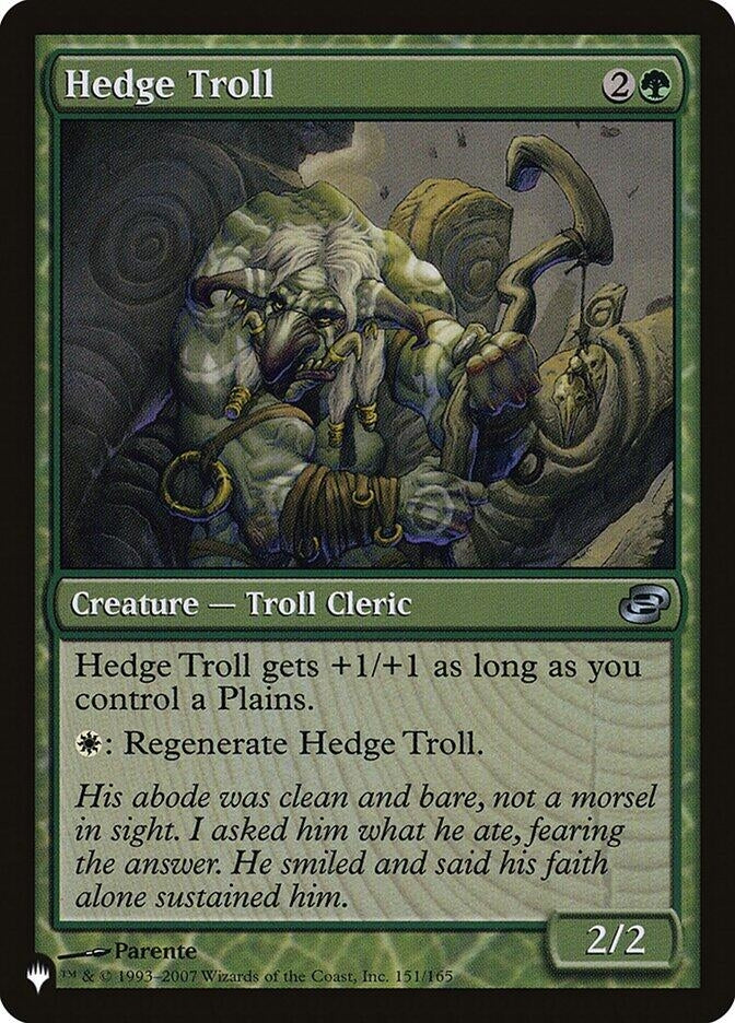 Image for Hedge Troll (151/165) - Magic: The Gathering