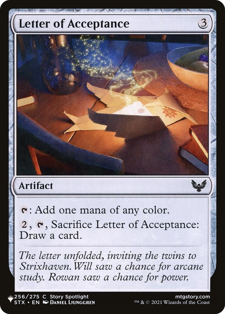 Image for Letter of Acceptance (256/275) - Magic: The Gathering