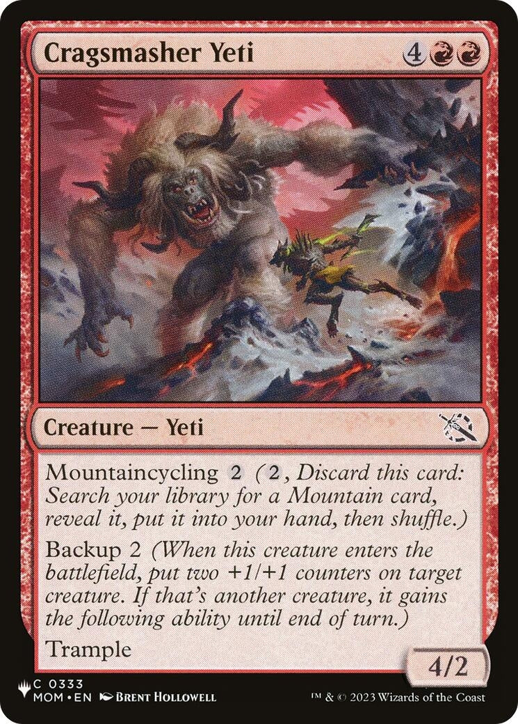Image for Cragsmasher Yeti (0333) (LIST) - Magic: The Gathering
