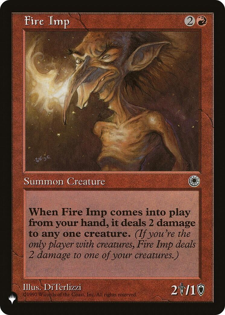 Image for Fire Imp (LIST) - Magic: The Gathering