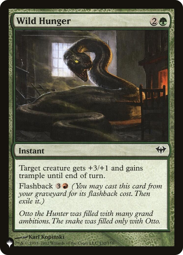 Image for Wild Hunger (132/158) (LIST) - Magic: The Gathering