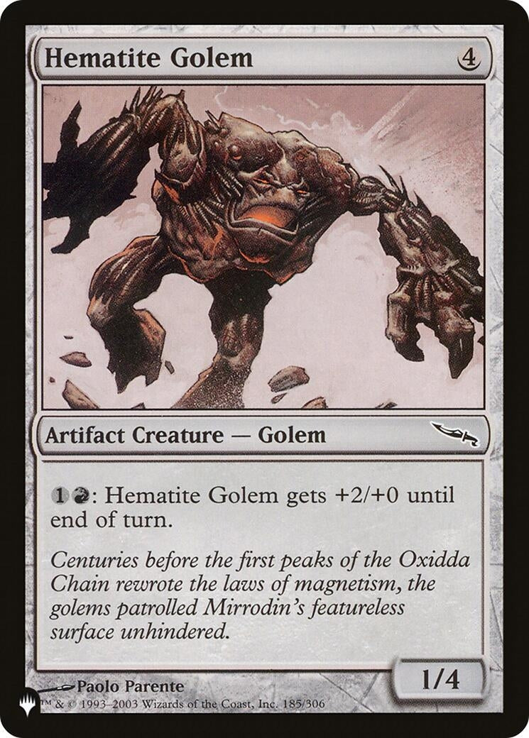 Image for Hematite Golem (185/306) (LIST) - Magic: The Gathering