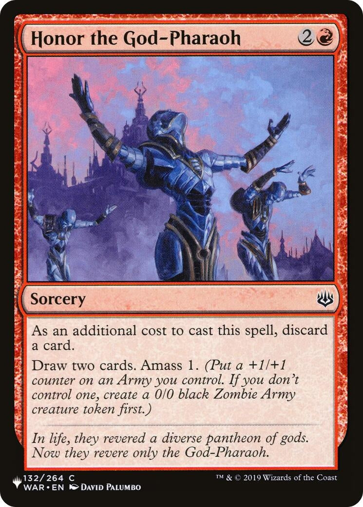 Image for Honor the God-Pharaoh (132/264) (LIST) - Magic: The Gathering