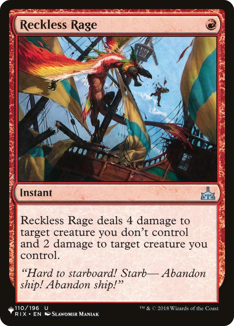 Image for Reckless Rage (110/196) (LIST) - Magic: The Gathering
