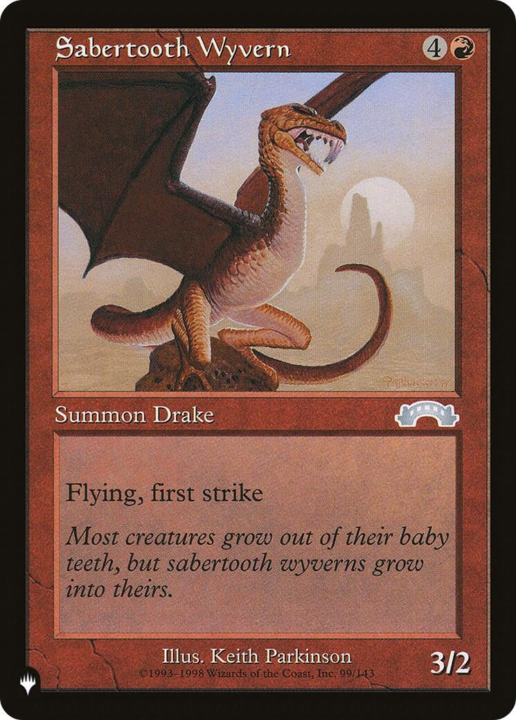 Image for Sabertooth Wyvern (99/143) (LIST) - Magic: The Gathering