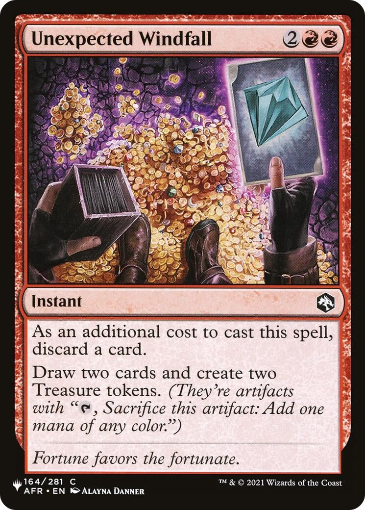 Image for Unexpected Windfall (164/281) - Magic: The Gathering
