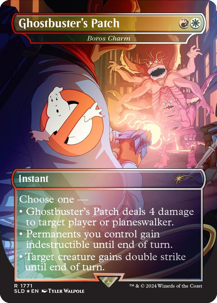Image for Ghostbuster's Patch - Boros Charm (Rainbow Foil) (1771) - Magic: The Gathering