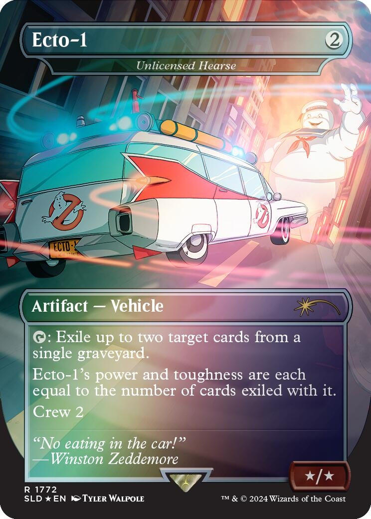 Image for Ecto-1 - Unlicensed Hearse (Rainbow Foil) (1772) - Magic: The Gathering