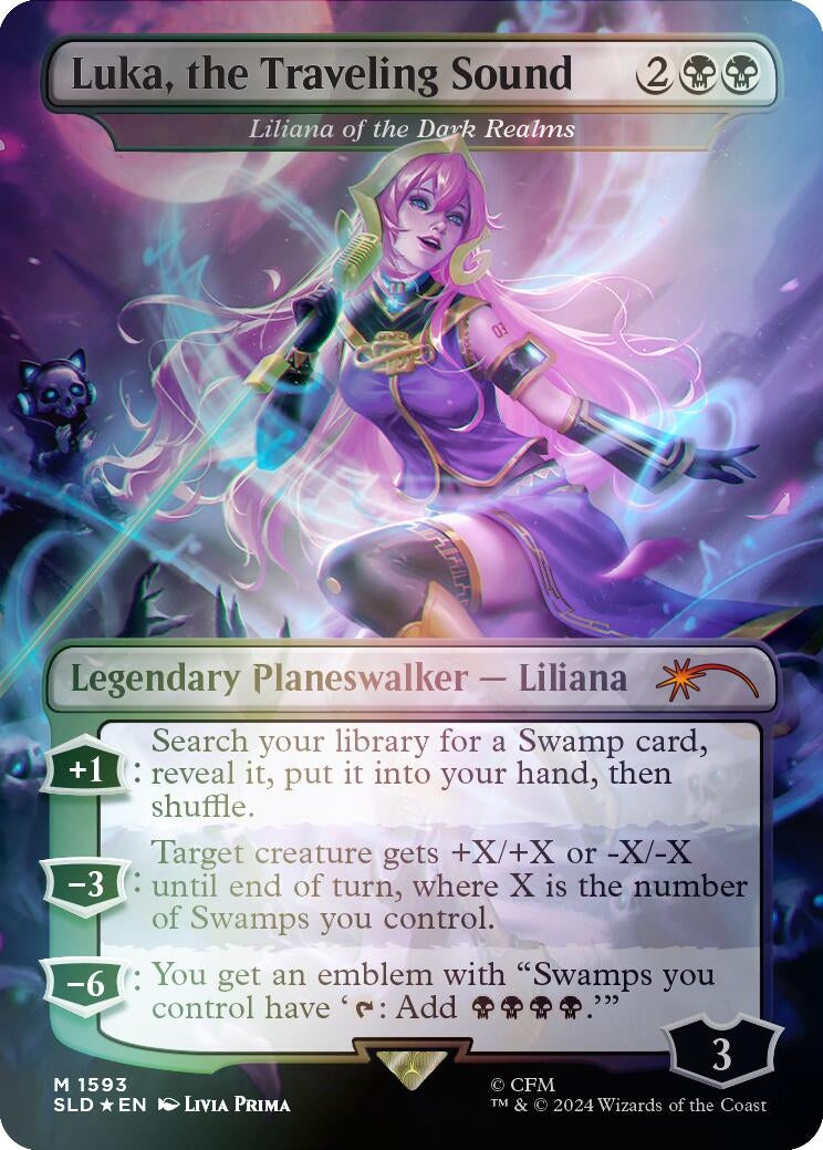 Image for Luka, the Traveling Sound - Liliana of the Dark Realms (Rainbow Foil) (1593) - Magic: The Gathering