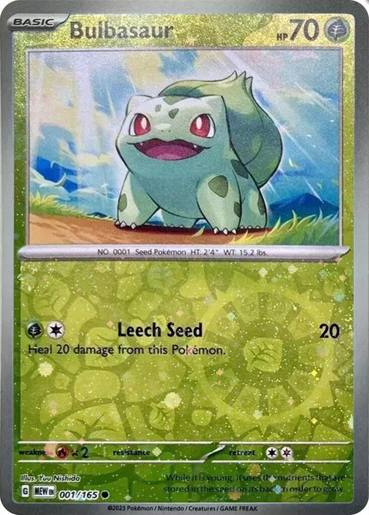 Image for Bulbasaur - 001/165 (Reverse Cosmos Holo) (Costco Exclusive) (001/165) (MCAP) - Pokemon