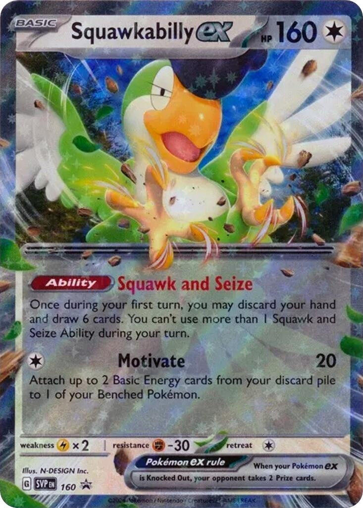 Image for Squawkabilly ex - 160 (160) (SVP) - Pokemon