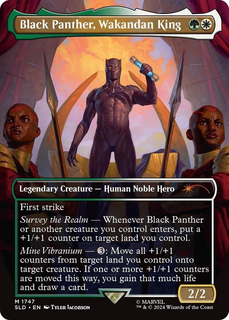 Image for Black Panther, Wakandan King (Rainbow Foil) (1747) - Magic: The Gathering