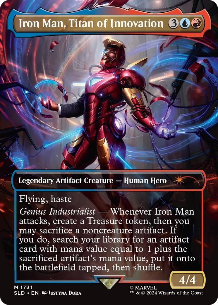 Image for Iron Man, Titan of Innovation (Rainbow Foil) (1731) - Magic: The Gathering