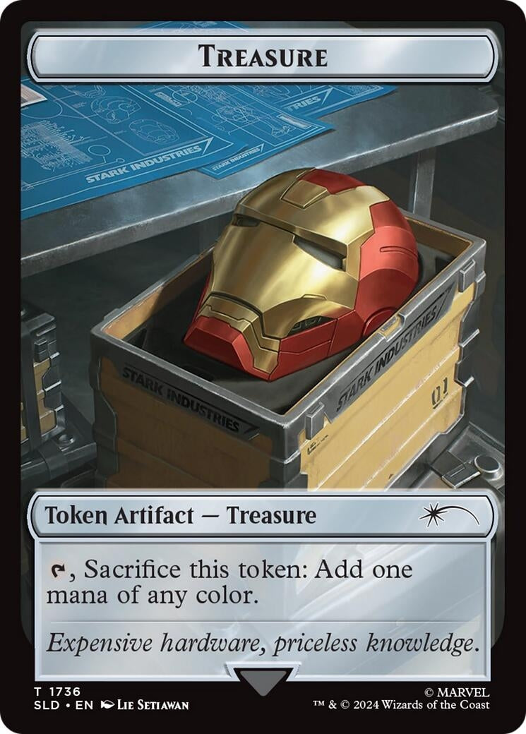 Image for Treasure Token (1736) (Rainbow Foil) (1736) (SLD) - Magic: The Gathering