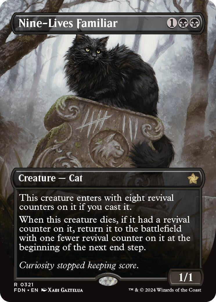 Image for Nine-Lives Familiar (Borderless) (321) - Magic: The Gathering