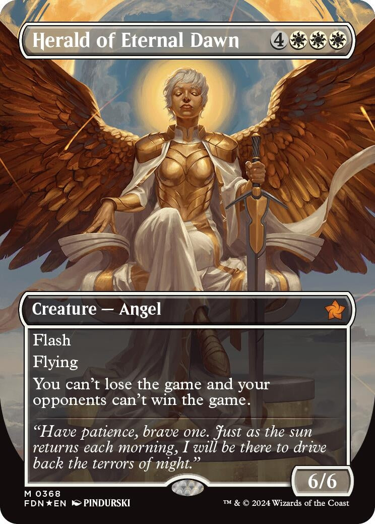 Image for Herald of Eternal Dawn (Borderless) (Mana Foil) (368) - Magic: The Gathering