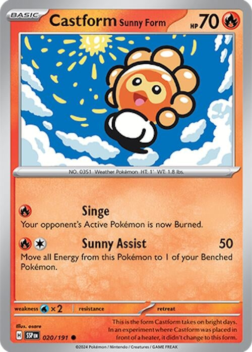 Image for Castform Sunny Form (020/191) (SSP) - Pokemon
