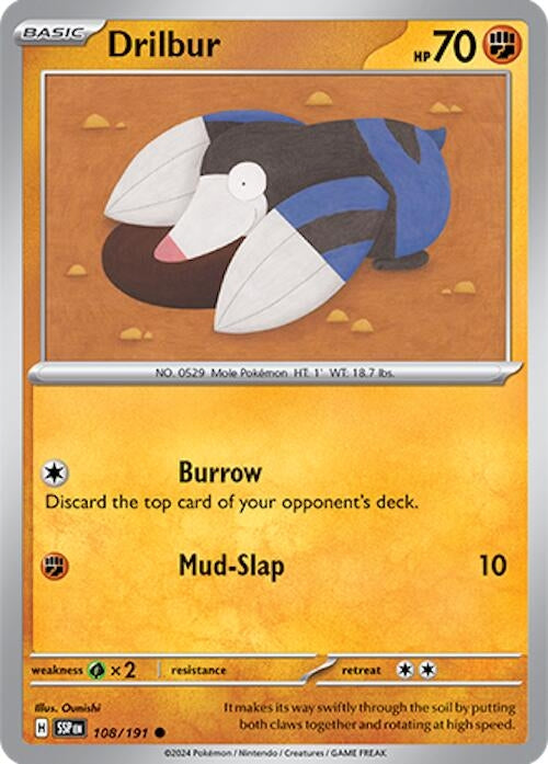Image for Drilbur (108/191) (SSP) - Pokemon