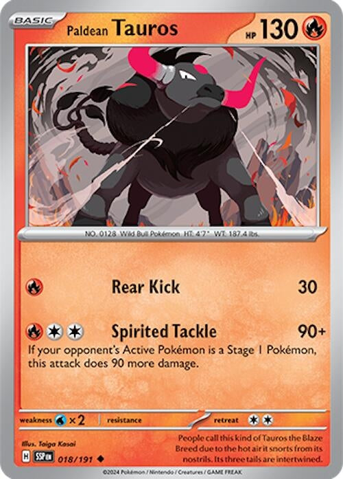 Image for Paldean Tauros (018/191) (SSP) - Pokemon
