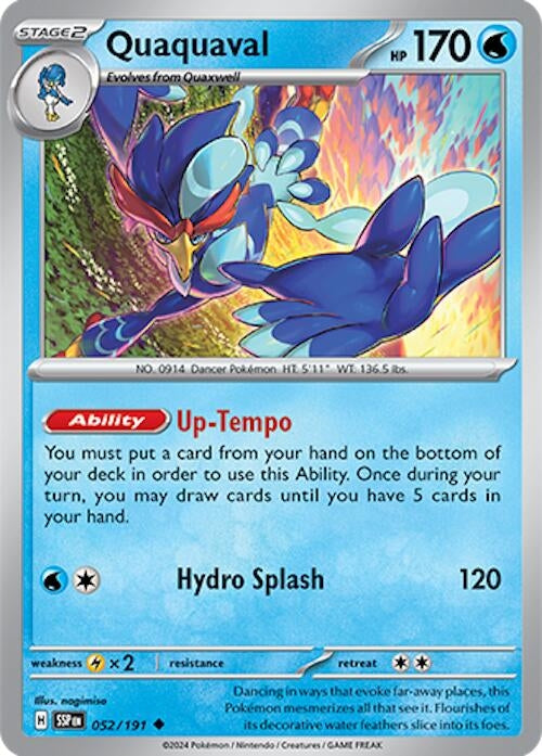 Image for Quaquaval (052/191) (SSP) - Pokemon