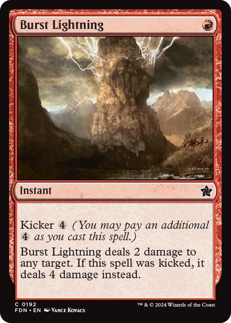 Image for Burst Lightning (192) - Magic: The Gathering