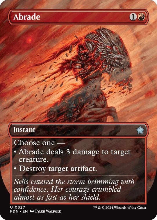 Image for Abrade (Borderless) (327) (FDN) - Magic: The Gathering