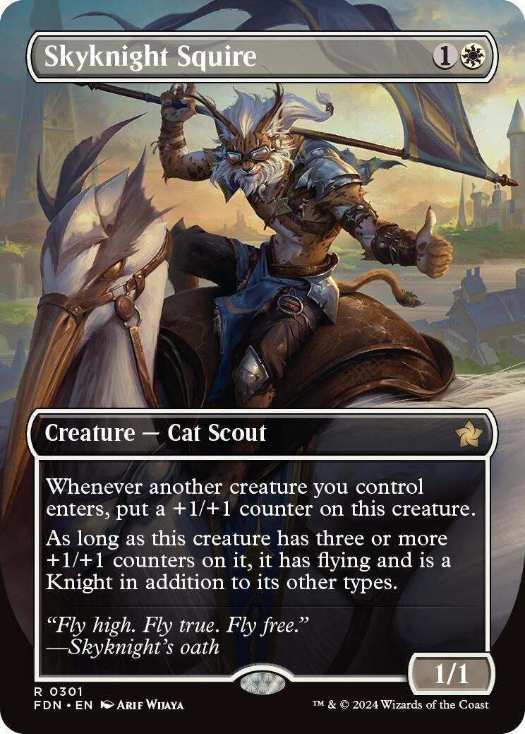 Image for Skyknight Squire (Borderless) (301) - Magic: The Gathering