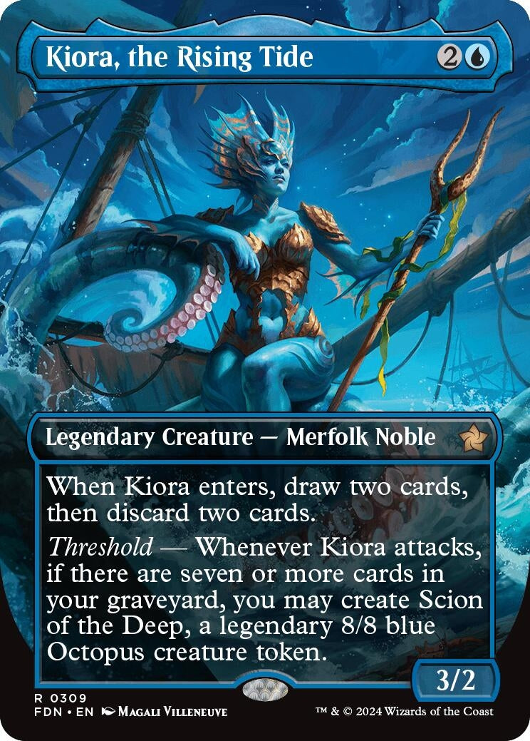 Image for Kiora, the Rising Tide (Borderless) (309) - Magic: The Gathering