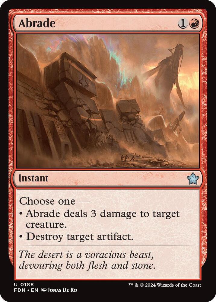Image for Abrade (188) (FDN) - Magic: The Gathering