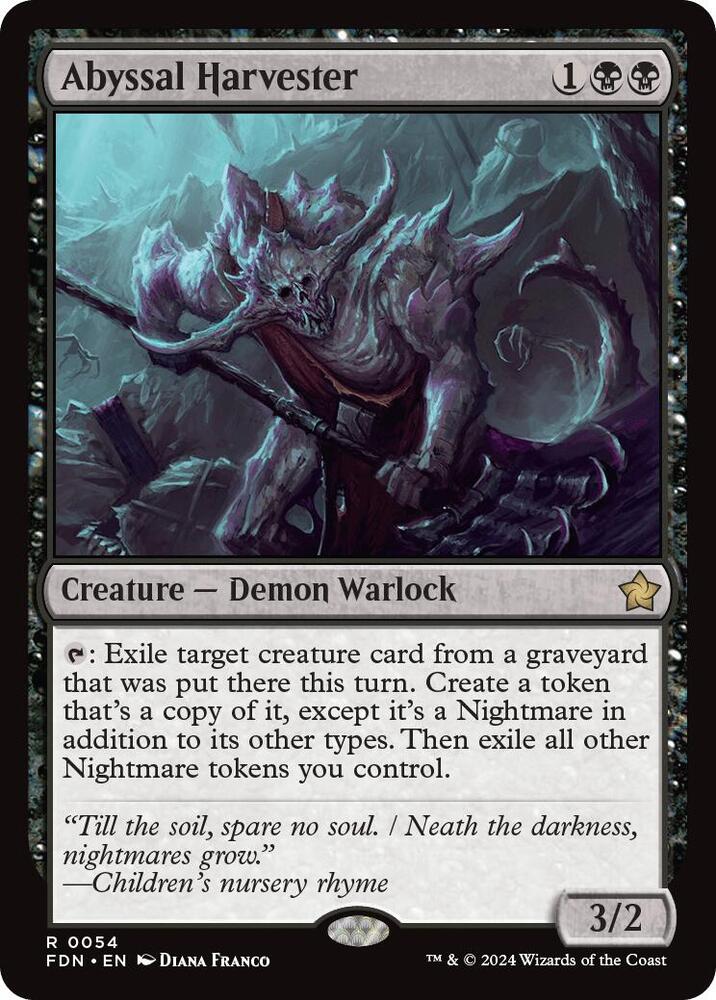 Image for Abyssal Harvester (54) (FDN) - Magic: The Gathering