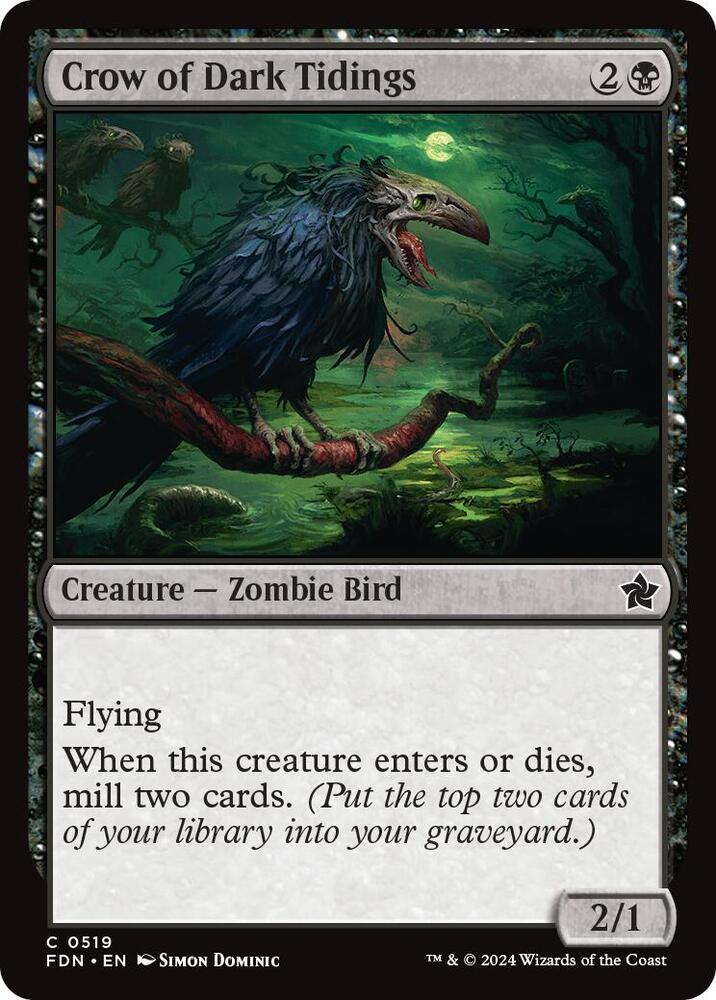 Image for Crow of Dark Tidings (519) - Magic: The Gathering