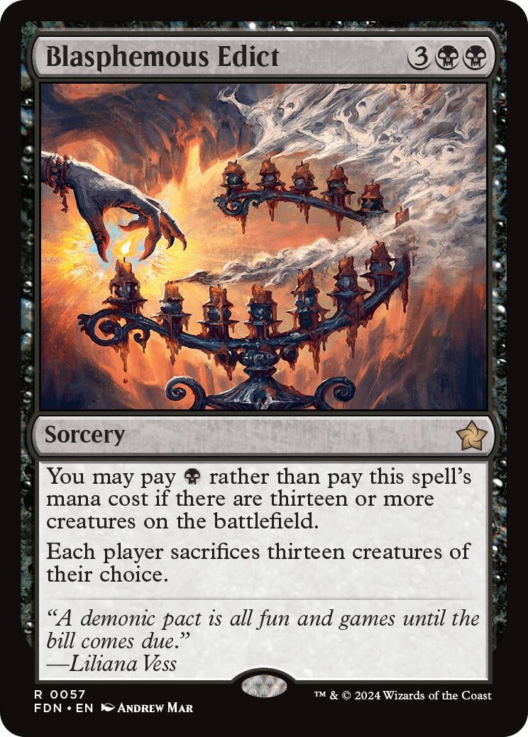 Image for Blasphemous Edict (57) - Magic: The Gathering