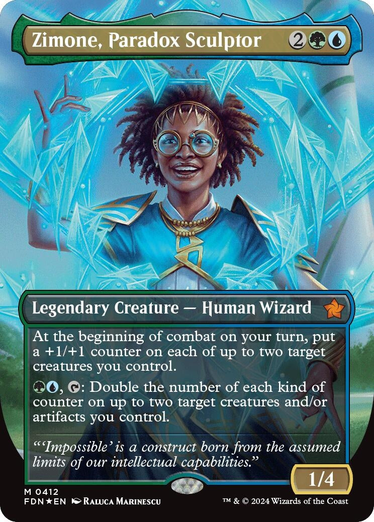 Image for Zimone, Paradox Sculptor (Borderless) (Mana Foil) (412) - Magic: The Gathering
