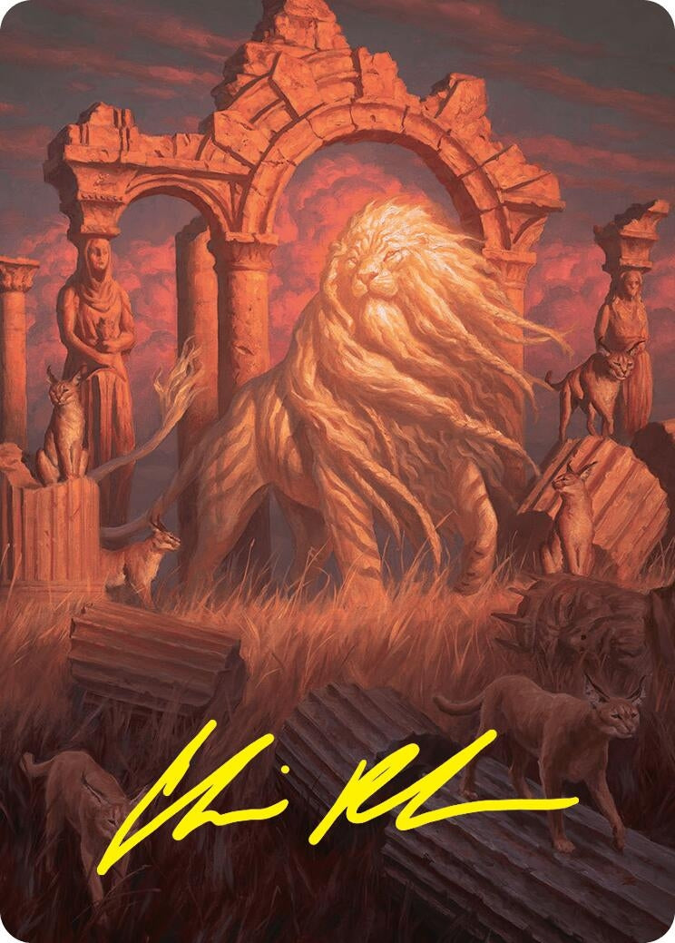 Image for Arahbo, the First Fang Art Card (26/54) (Gold-Stamped Signature) (26) (ASFDN) - Magic: The Gathering
