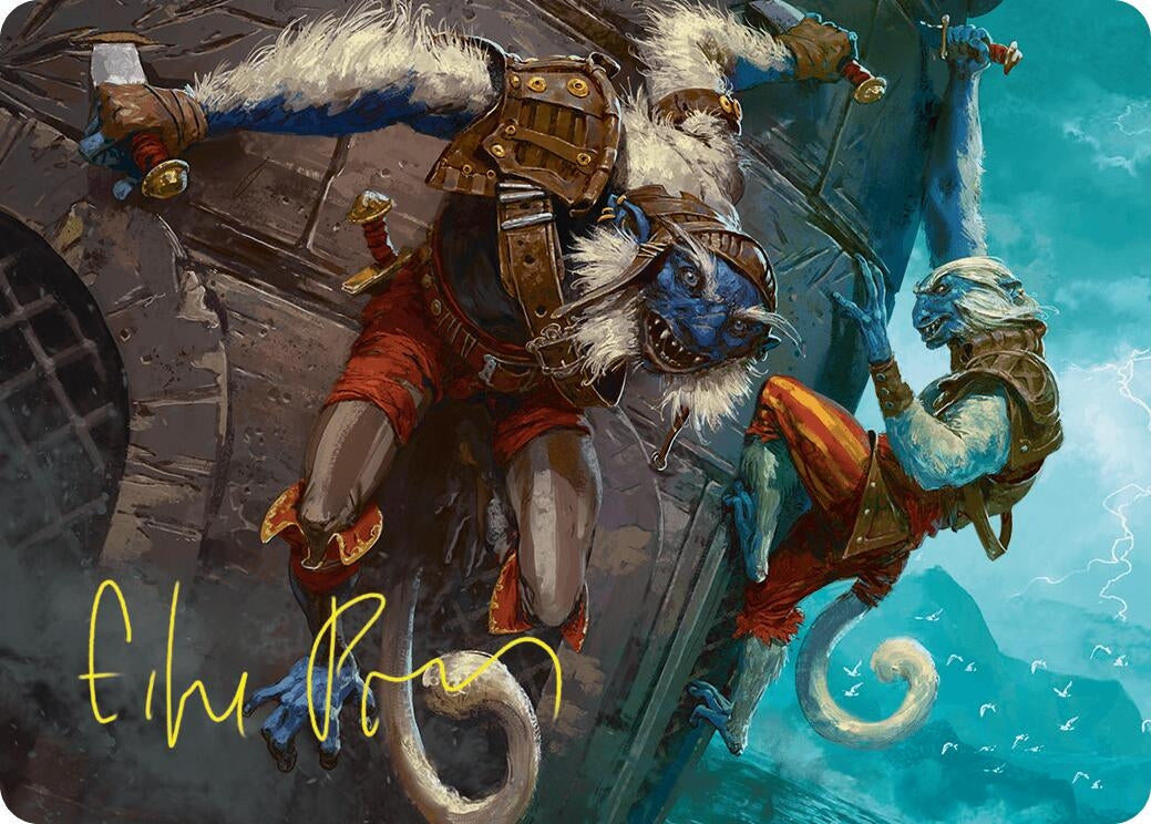Image for Goblin Boarders Art Card (11/54) (Gold-Stamped Signature) (11) (ASFDN) - Magic: The Gathering