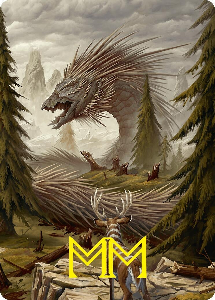 Image for Quilled Greatwurm Art Card (44/54) (Gold-Stamped Signature) (44) (ASFDN) - Magic: The Gathering