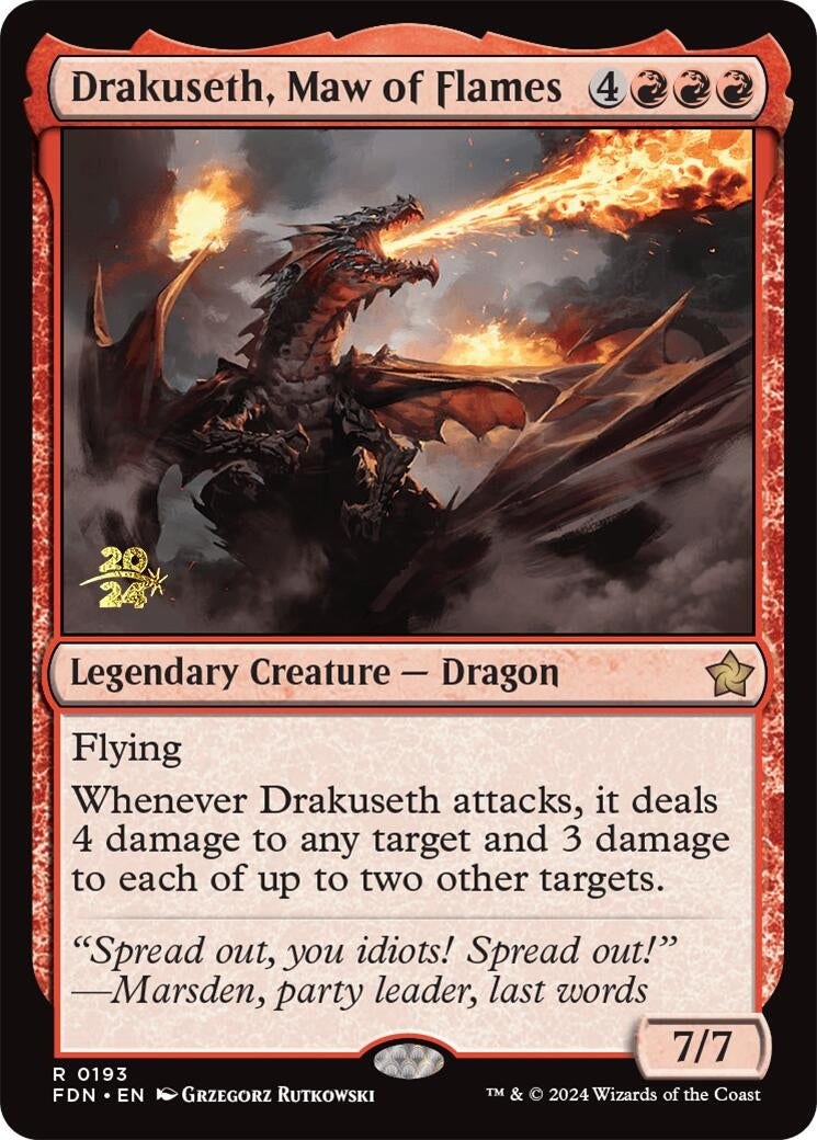 Image for Drakuseth, Maw of Flames (FDN) (193) - Magic: The Gathering