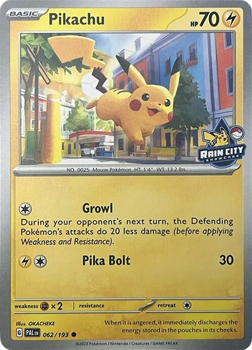 Image for Pikachu (Rain City Showcase) (062/193) (MCAP) - Pokemon