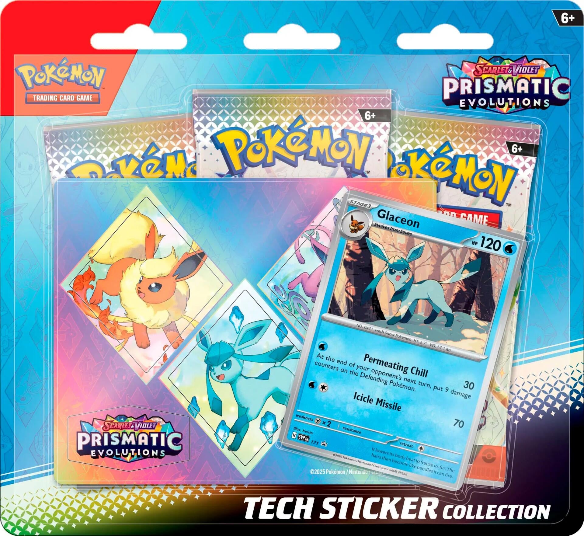 Image for Prismatic Evolutions Tech Sticker Collection [Glaceon] - Pokemon
